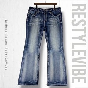 MISS ME Women’s Size 36 Denim Jeans Easy Boot Fit The M Series Style Stretch